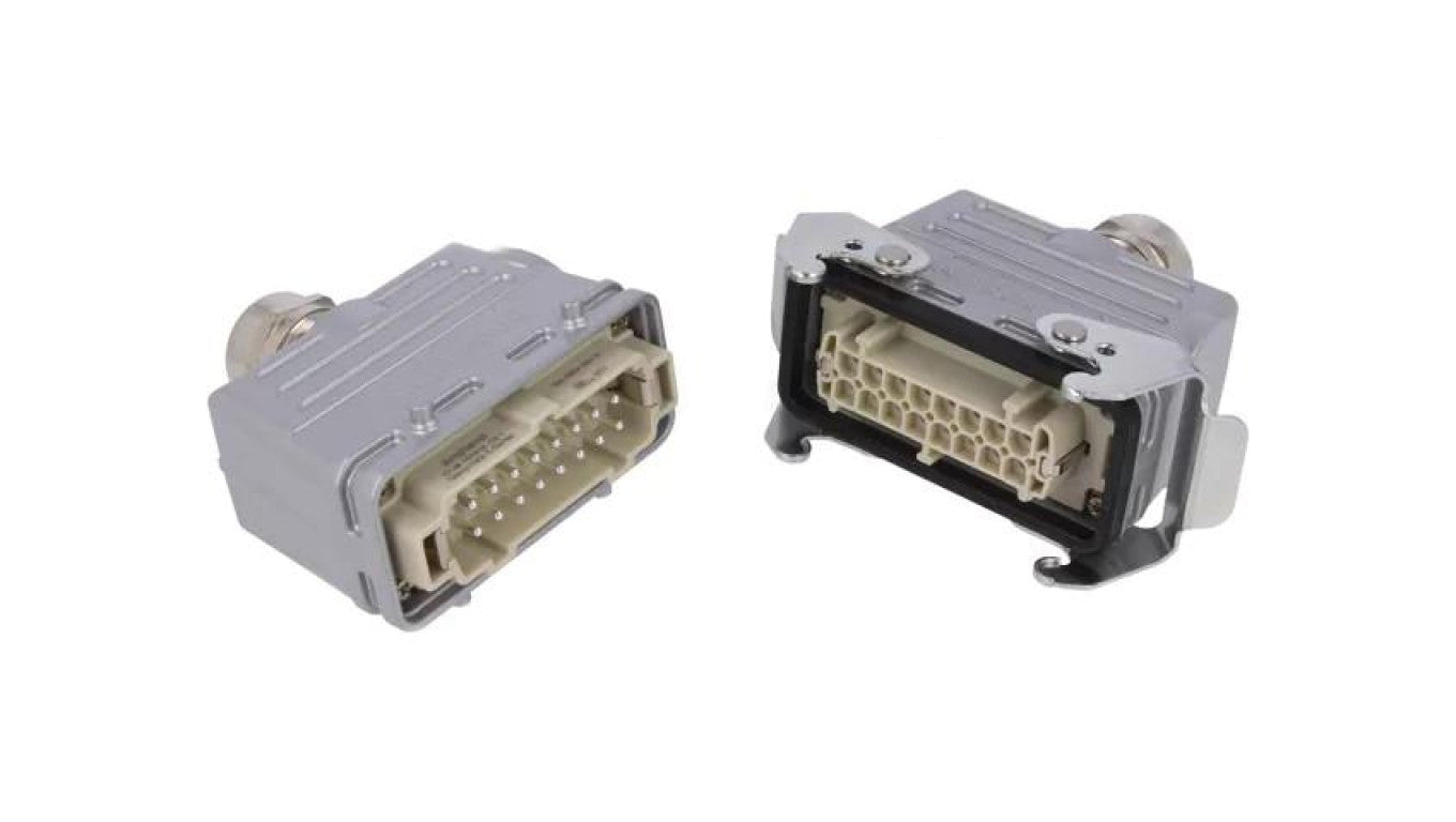 Złącze HDC męski + żeński C146 16-PIN 16+PE rozmiar E16 C146 10E016 921 1