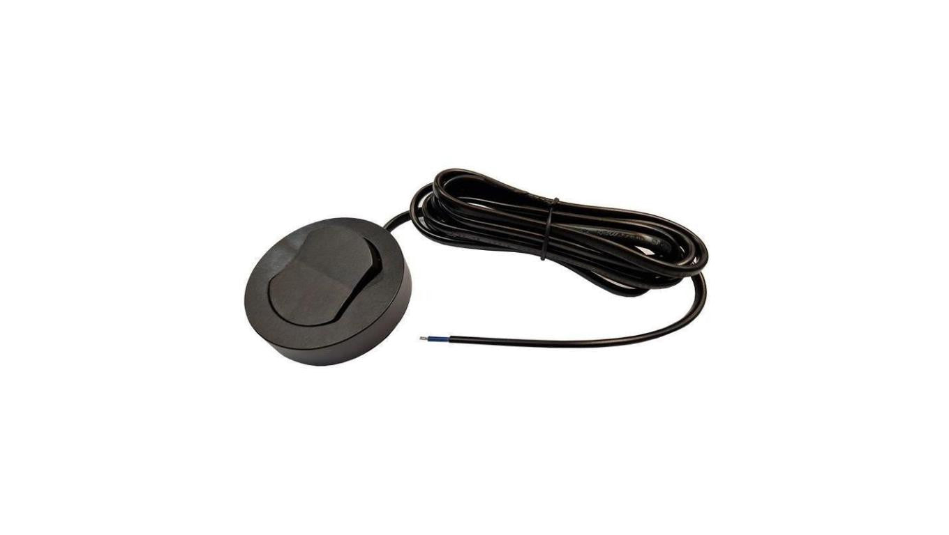 Włącznik meblowy czarny nawierzchniowy fi65 230V 2,5A z kablem 2m 2x0,75mm2
