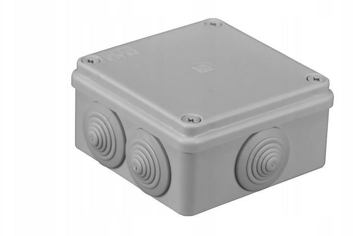 Puszka hermetyczna 100 x 100 x 50 dławik IP65 bezhalogenowa, szara PAWBOL S-BOX 106