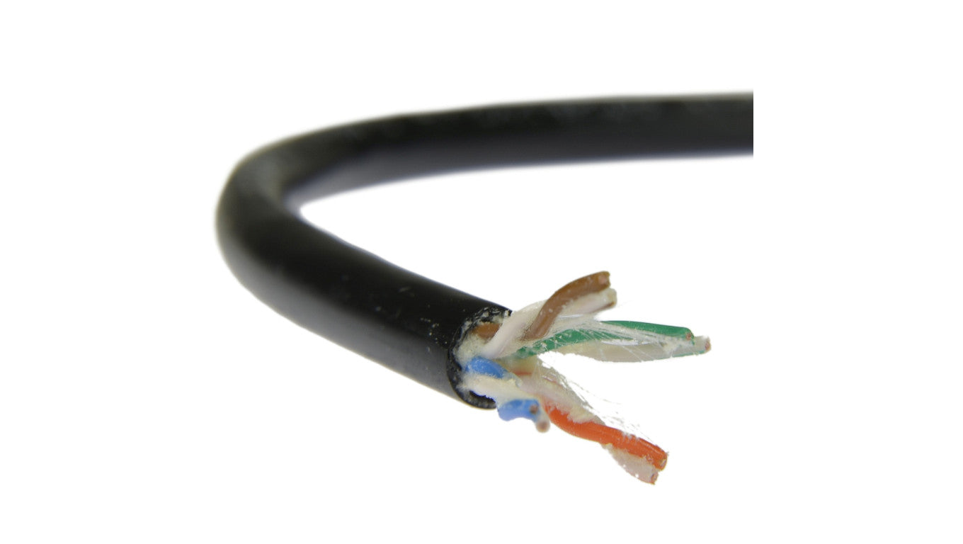 Kabel sieciowy A-LAN drut, zewnętrzny żelowany, 100 miedź KIU5OUTZ305 (UTP 305m kat. 5e kolor czarny)