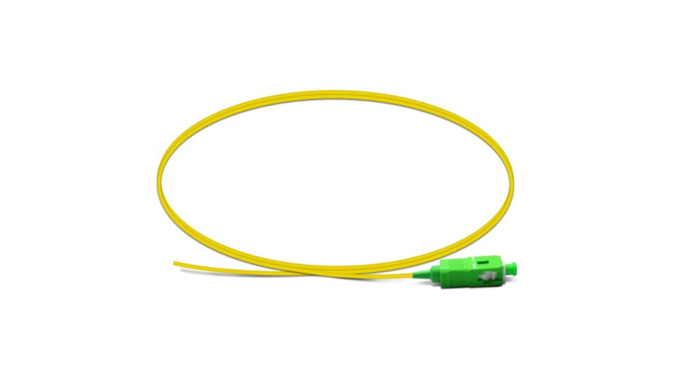 Pigtail światłowodowy SC/APC, LSZH, 2m, G.652d, 0.9mm, Loose Tube (Easy strip), żółty