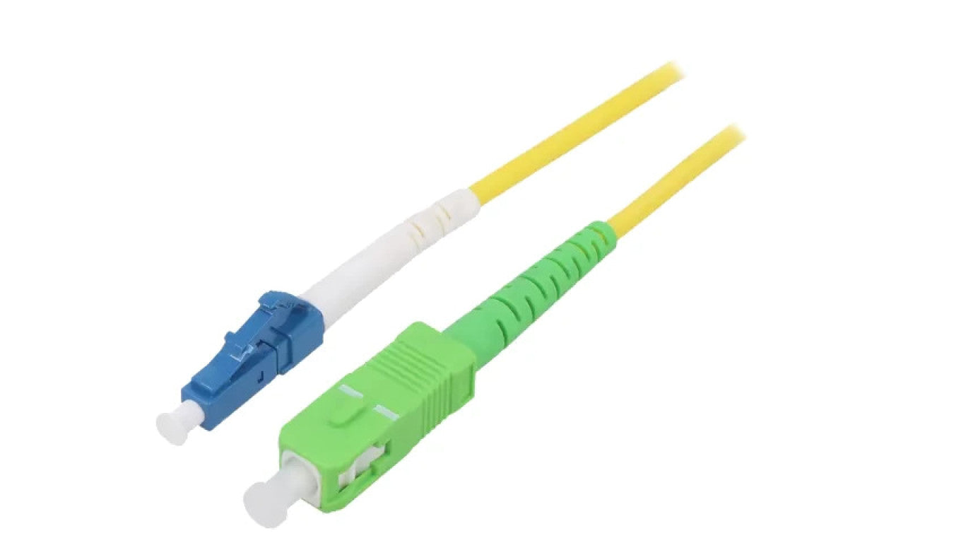 Patch cord światłowodowy OS2 LC/UPC, SC/APC 3m LSZH żółty 59650