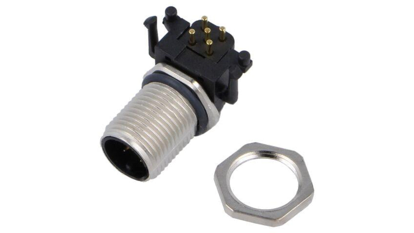 Złącze M12, męskie, PIN:5, gniazdo M12A-05PMMR-SF7003