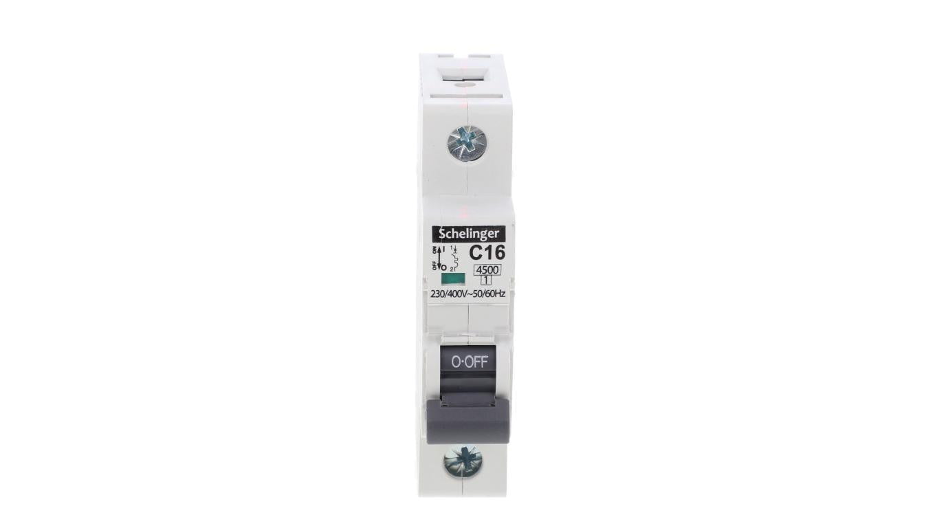 Wyłącznik nadprądowy 1P C 16A 4,5kA AC SCHELINGER A02-G7-1P-C16