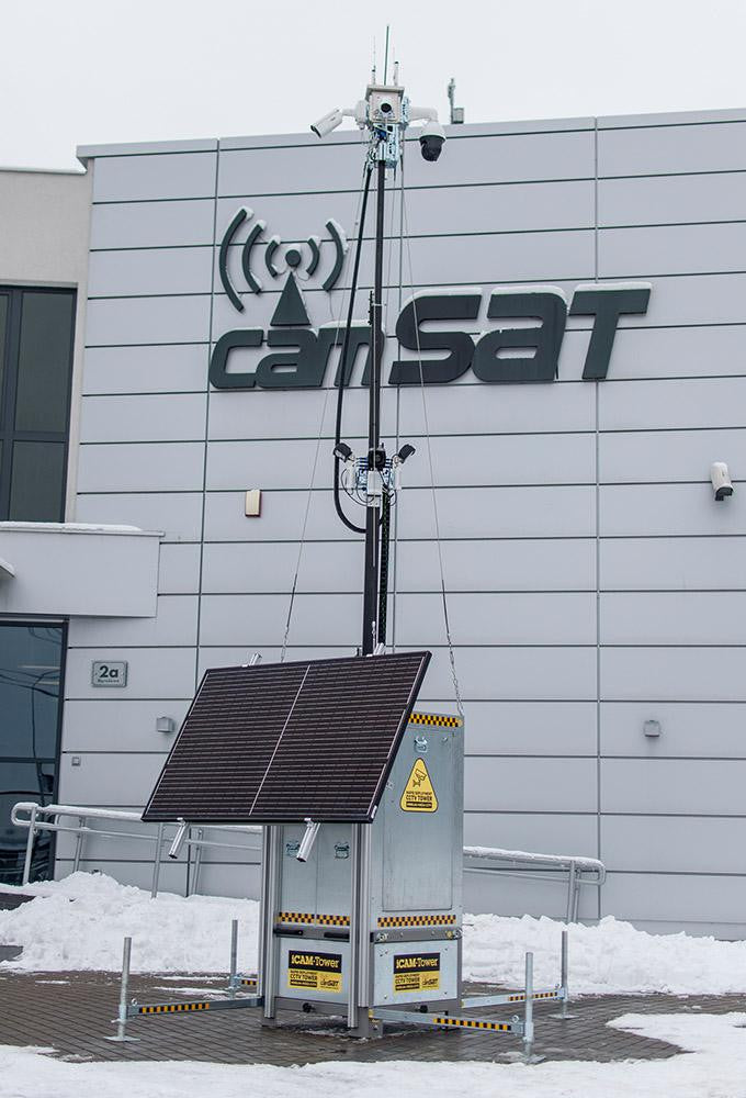 Mobilna wieża do zdalnego wideomonitoringu CCTV iCAM-TOWER 5MQ3