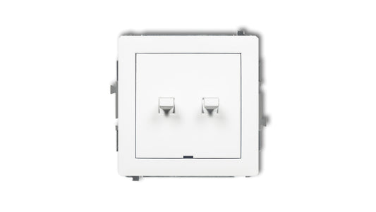 DECO Mechanizm łącznika świecznikowego w stylu amerykańskim, biały mat 25DWPUS-2