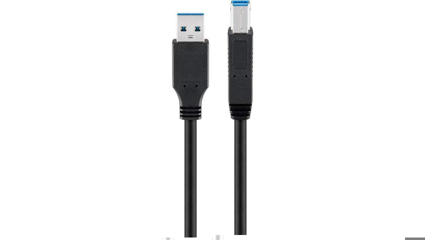 Kabel USB 3.0 Superspeed, czarny - Długość kabla 1 m