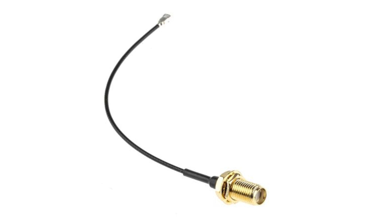 Kabel koncentryczny, RF, Czarny Gniazdo SMA Żeńskie U.FL 100mm, RS PRO Z zakończeniem