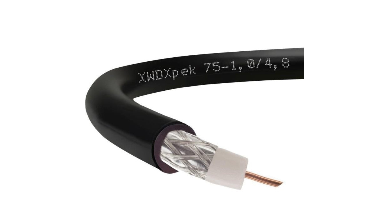 Przewód koncentryczny zewnętrzny 75ohm XWDXpek75 1,0/4,8/6,8 czarny Technokabel /50m/