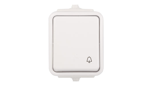 Cedar Przycisk hermetyczny IP44 dzwonek 10A biały WNt-101C WNT101C01