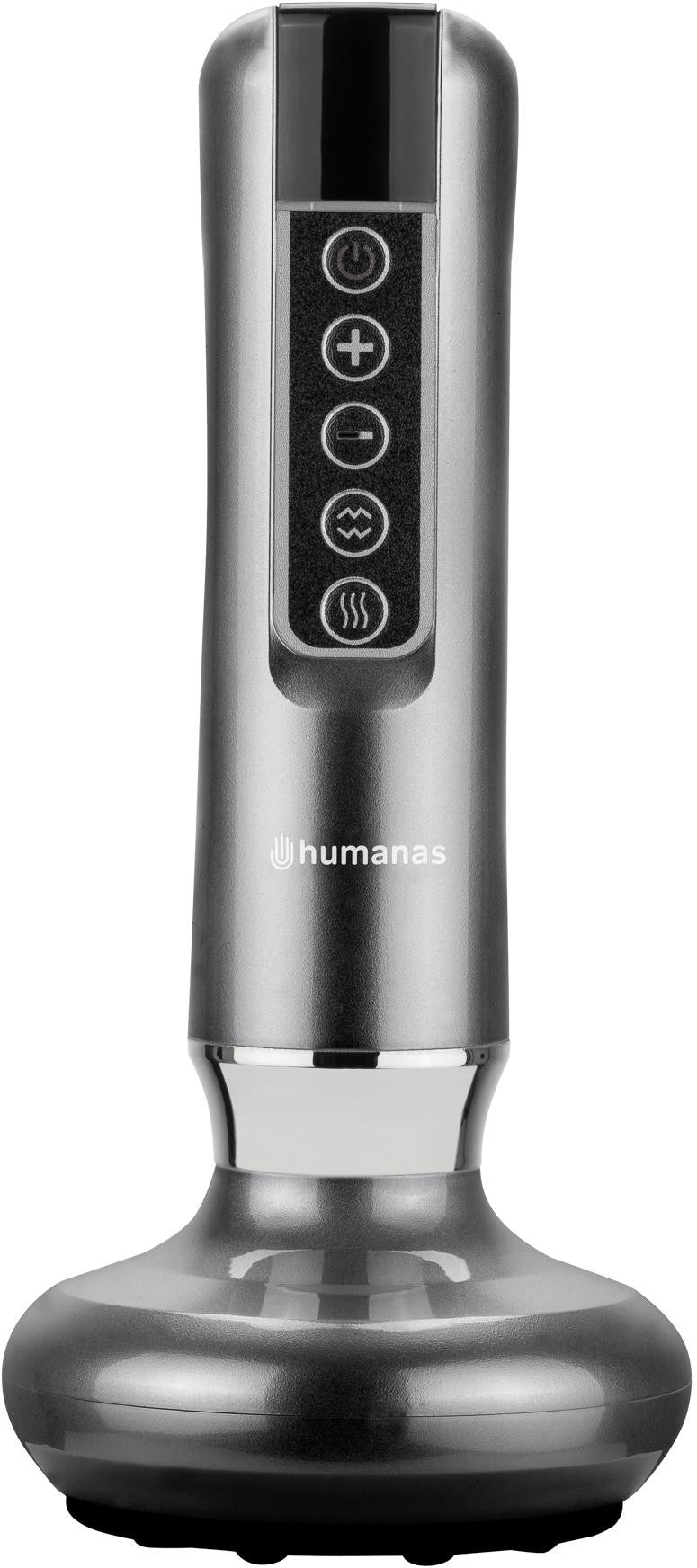 Masażer antycellulitowy z funkcją bańki chińskiej Humanas DermaSmooth - szary