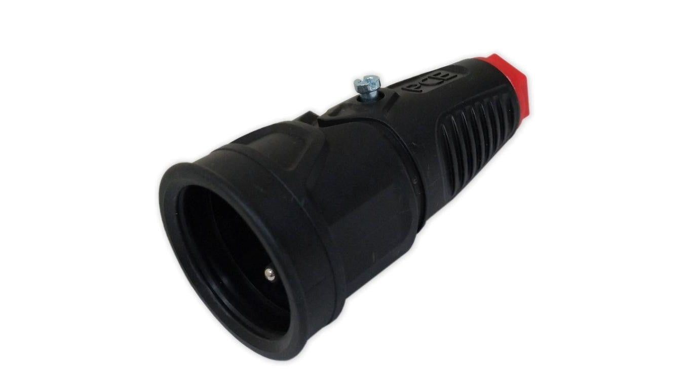 Gniazdo przenośne gumowe IP20 z uziemieniem 16A 250V 2410-srw