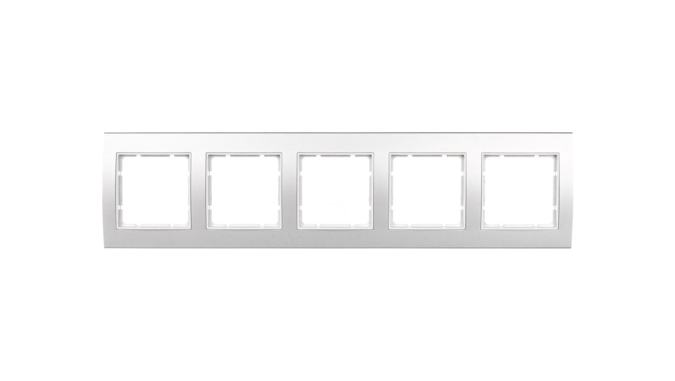 Berker B.3 Ramka pięciokrotna aluminiowa śnieżnobiała 10153904