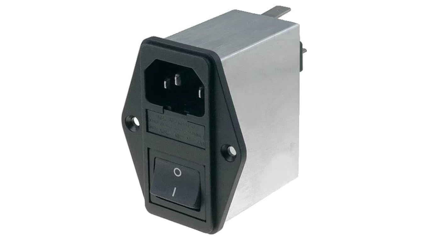 Złącze zasilające AC gniazdo męskie 6A 250VAC IEC 60320 4304.5064