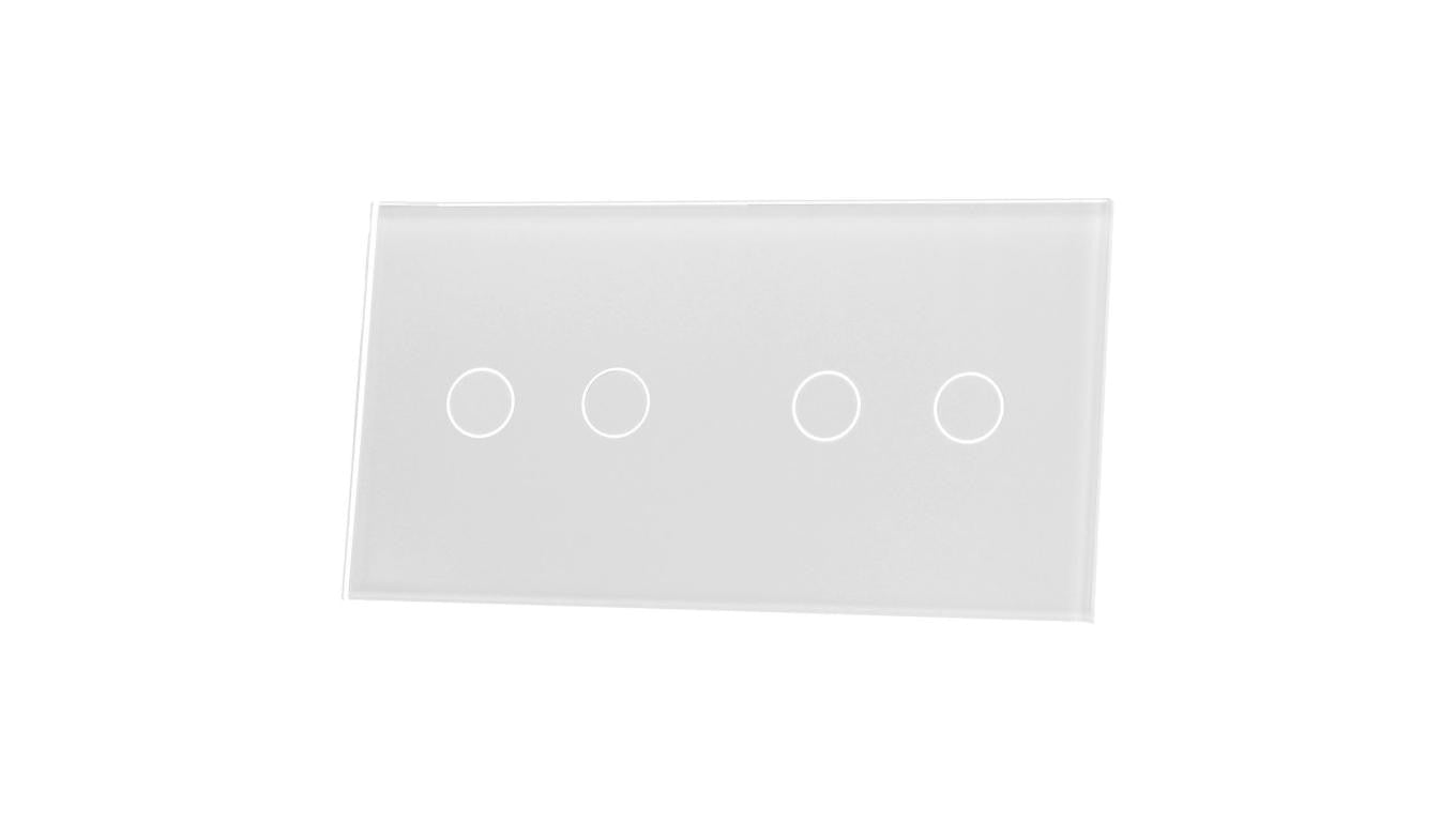 Livolo BIAŁY PANEL SZKLANY 2+2 Livolo 7022-61