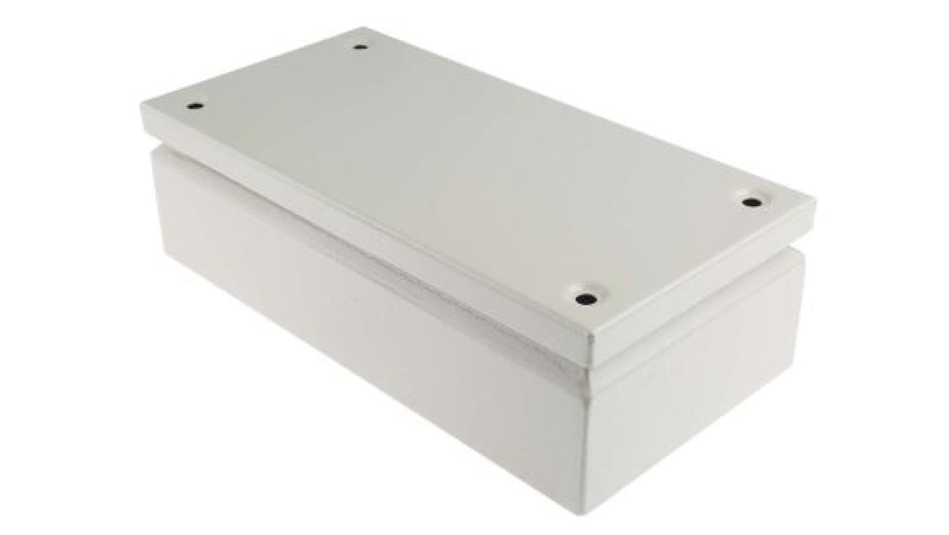 Puszka elektroinstalacyjna, 300 x 150 x 80mm, IP66, kolor RAL 7032, materiał Stal, RS PRO