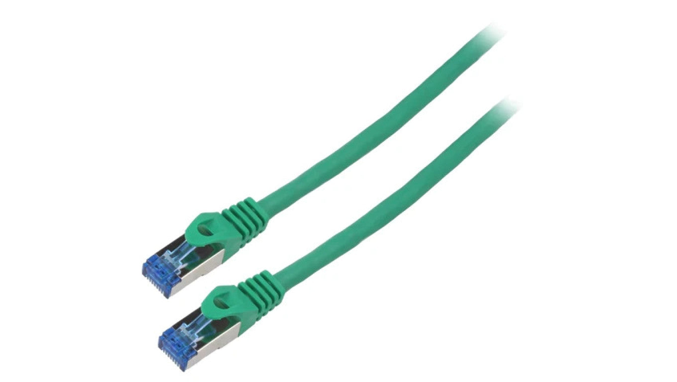 Patch cord S/FTP 6a linka CCA LSZH zielony 20m 26AWG Żyły: 8 PCF6A-10CC-2000-G