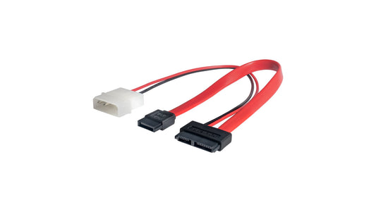 Adapter z kablem Akyga AK-CA-45 Slimline SATA (f) / data SATA (f) / Molex (m) 2x 20cm