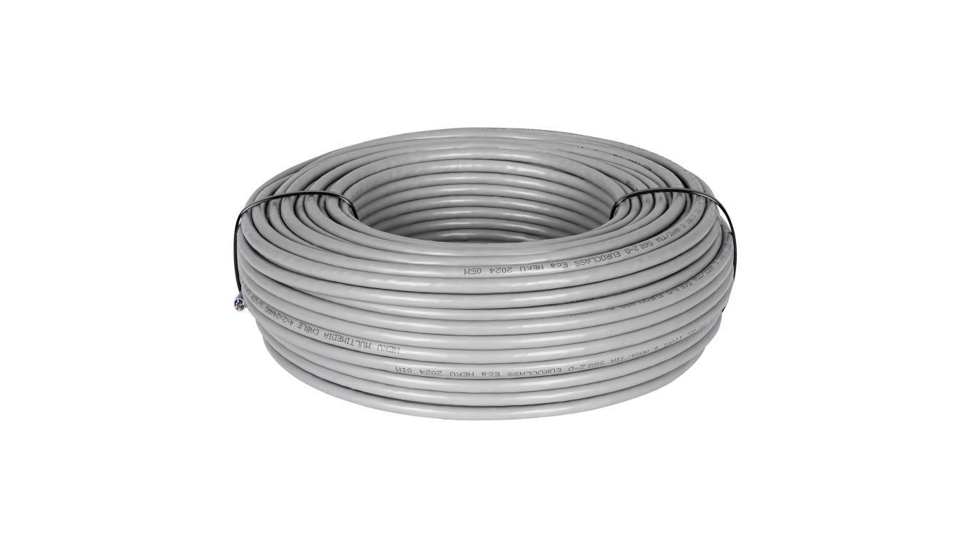 Kabel teleinformatyczny U/UTP kat.6 wewnętrzny Eca PVC szary NEKU /100m/