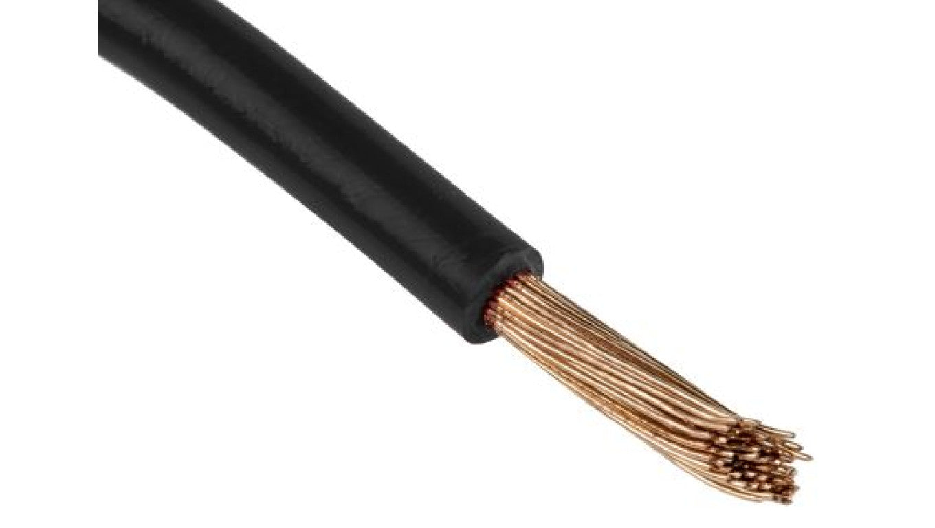 Kabel trzynormowy PCW, dł. 100m 16 mm², 100 A, 600 V, Maks. +105C Czarny Zgodność z trzema normami, RS PRO
