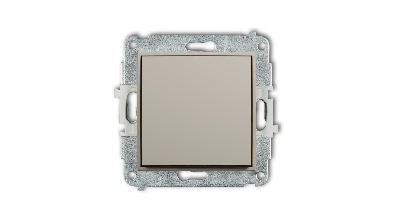 MINI Mechanizm łącznika zwiernego, jednobiegunowego (jeden klawisz bez piktogramu) taupe 60MWP-4.1