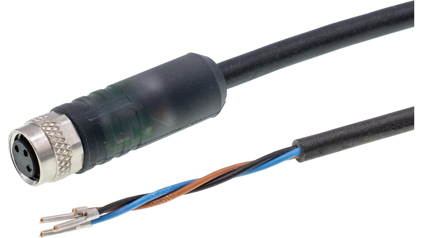 Kabel połączeniowy, 5 m, gniazdo M8 3-stykowe proste, wolny koniec kabla, PUR (poliuretan) VK500275