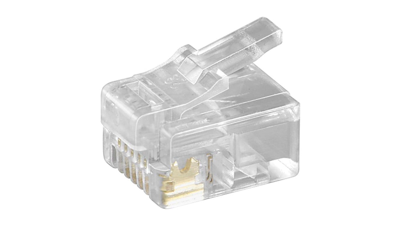 Wtyk Western RJ12 do kabla płaskiego, 6-pinowy - Połączenie typu Wtyk RJ12 (6P6C)