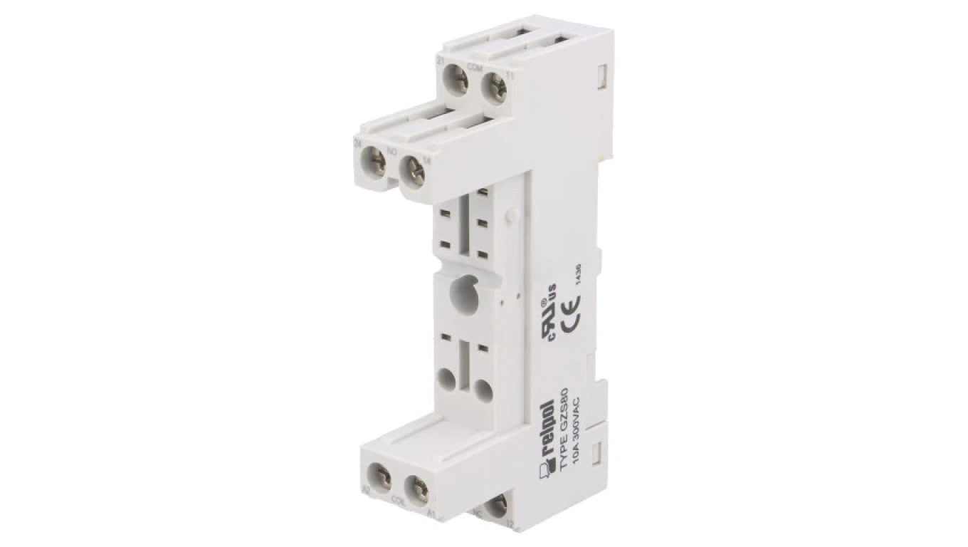 Podstawka PIN: 8 10A 300VAC na panel,na szynę DIN -40...70C GZS 80