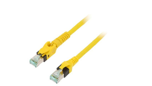 09488447745200 Patch cord S/FTP 6a linka Cu PUR żółty 20m 27AWG Żyły: 8