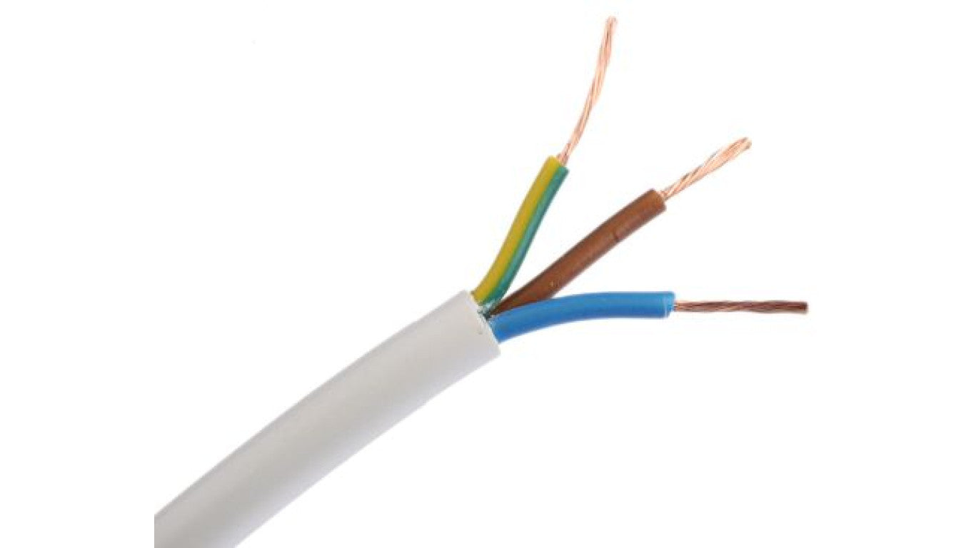 Sieciowy kabel zasilający 3 Core Polichlorek winylu PVC Sheath Biały 5.39mm od , 300 V, 500 V