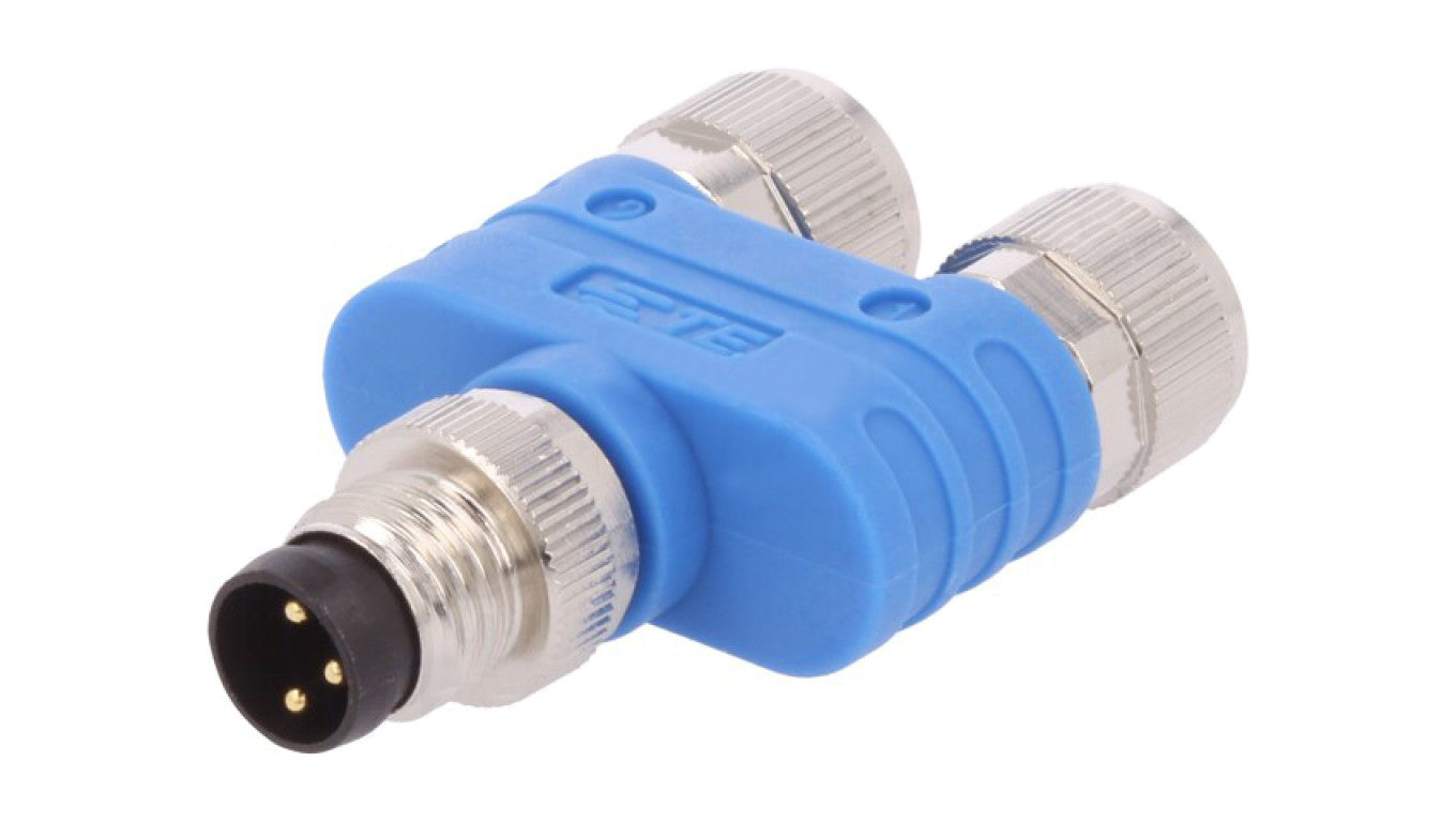 Złącze okrągłe M8 męskie i żeńskie x2 3-PIN Y T4081112003-000