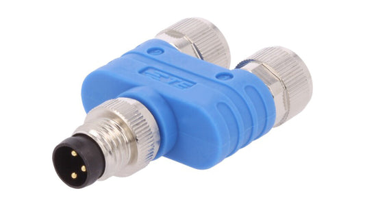 Złącze okrągłe M8 męskie i żeńskie x2 3-PIN Y T4081112003-000