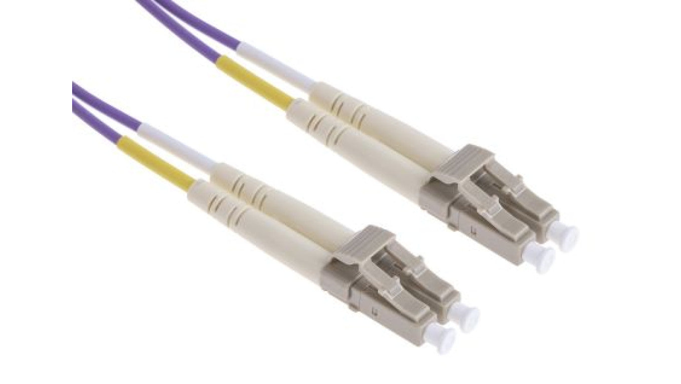 Kabel światłowodowy, średnica: 50/125μm, OM3 Wielomodowy, Fioletowy, LC / LC