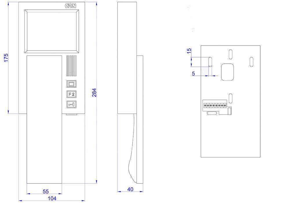 ACO INS-MPR 4” Monitor INSPIRO - kolorowy cyfrowy 4” do systemów videodomofonowych