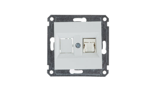 Lumina Gniazdo komputerowe pojedyncze RJ45 Cat.5e UTP białe WL2110