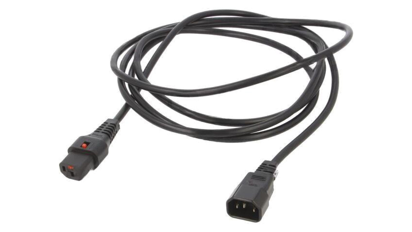 Kabel IEC C13 żeński, IEC C14 męski 3m z blokadą IEC LOCK IL13-C14-H05-3100-300