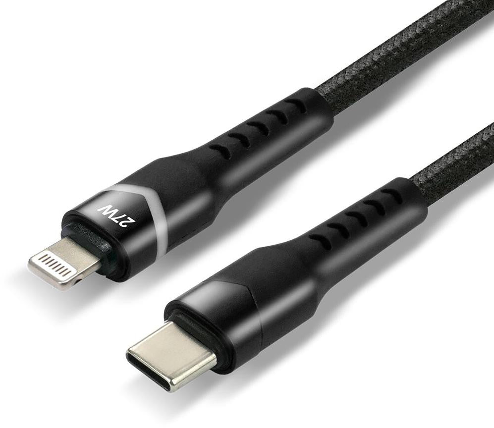 KABEL USB-C / Lightning Apple iPhone LED RGB everActive CBB-1CIR 100cm PD 27W