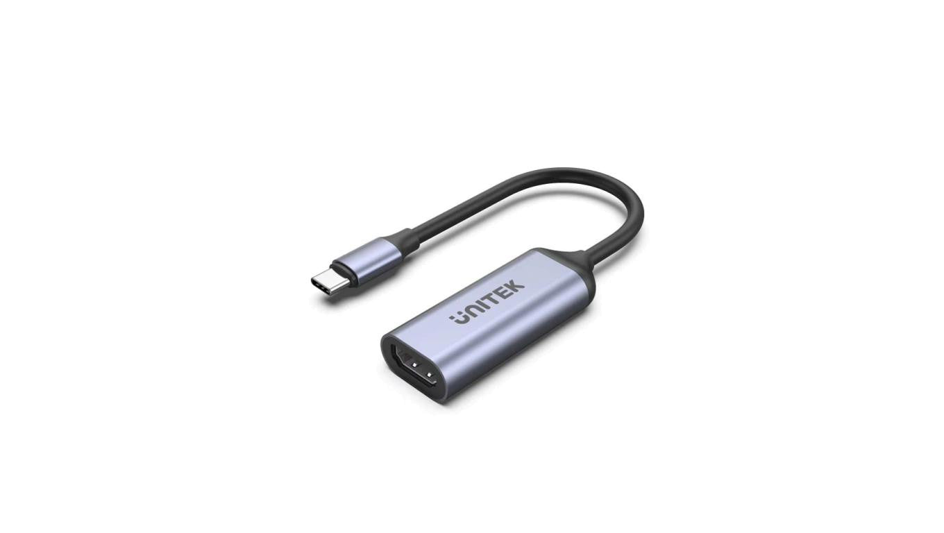 Unitek Adapter USB-C na HDMI 2.1 (8K 60Hz) szary 15cm