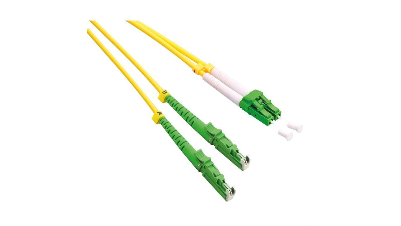 ROLINE kabel światłowodowy duplex 9/125µm OS2, LSH/LC, APC polerowany, LSOH, żółty, 3 m