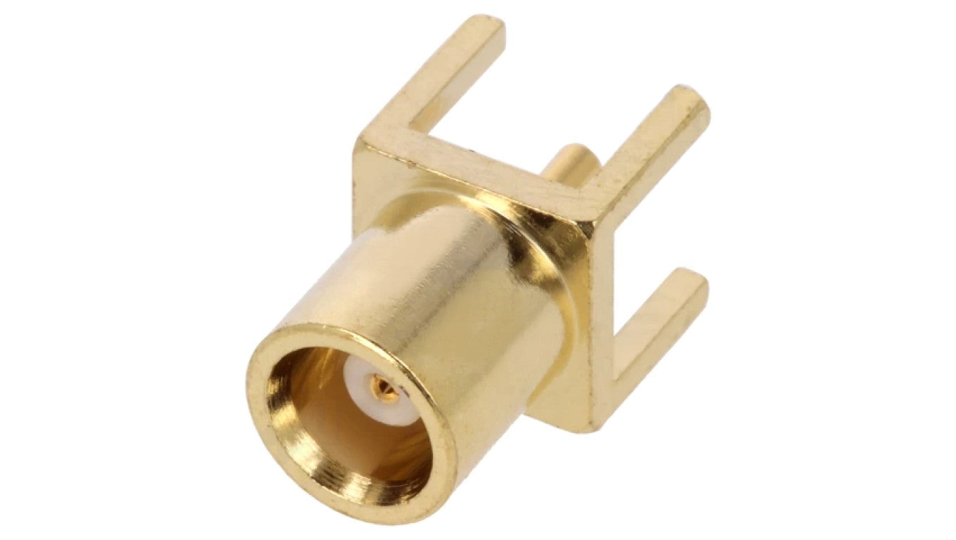 Złącze MCX żeńskie proste 50 ohm THT teflon złocony 1-1337581-0