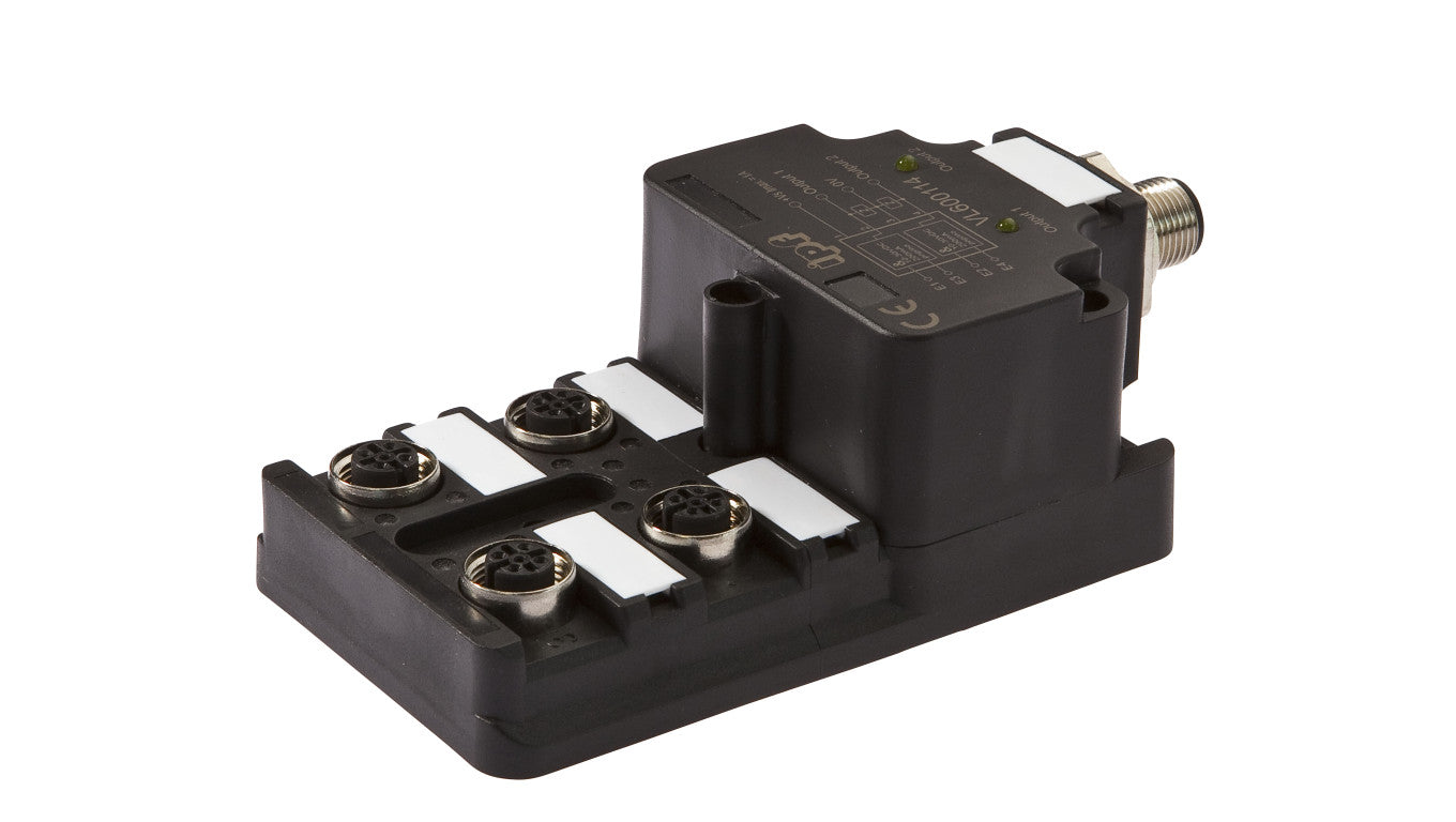 Moduł logiczny 42x122x60mm AND 10-30V złącze M12 żeńskie 4-pinowe złącze M12 męskie 4-pinowe IP67 VL600114