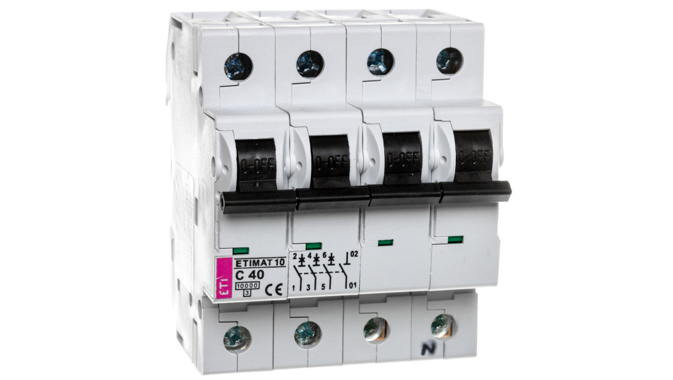 Wyłącznik nadprądowy 3P+N C 40A 10kA AC ETIMAT10 002136720