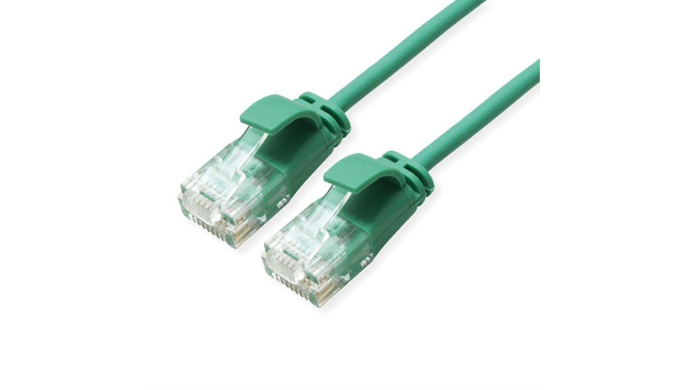 ROLINE UTP Data Center Patchkabel Cat.6A (Class EA), LSOH, extra dun, groen, 2 m