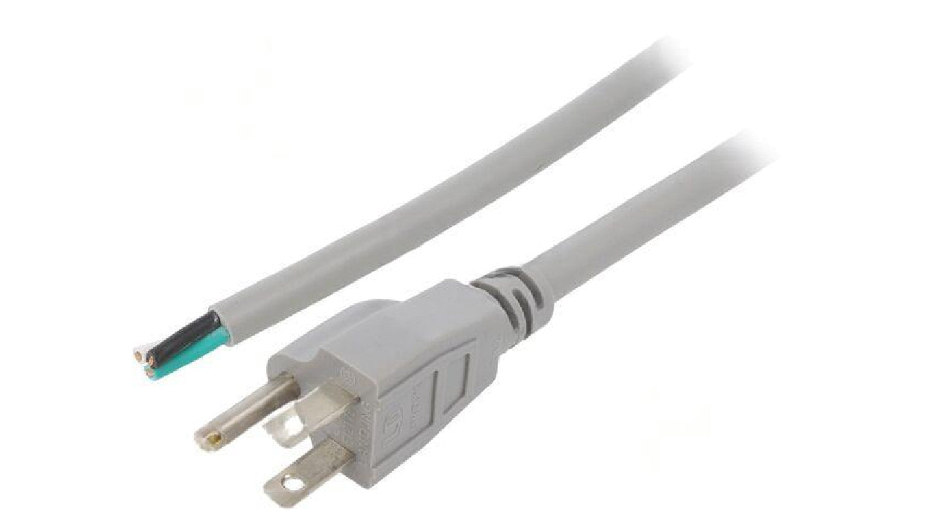 Kabel: 3x16AWG, NEMA 5-15 (B) wtyk, 1,5m, 13A LT202 3X16AWG 105E.C 1.5M GRY