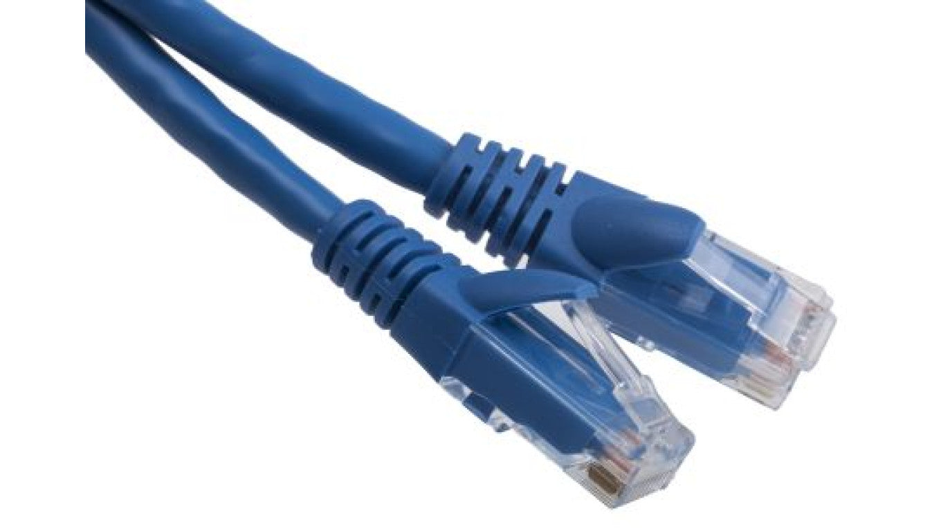 Kabel kategorii 6, Niebieski, Wtyk RJ45/męski RJ45dł.: 500mm, mat. koszulki: PVC