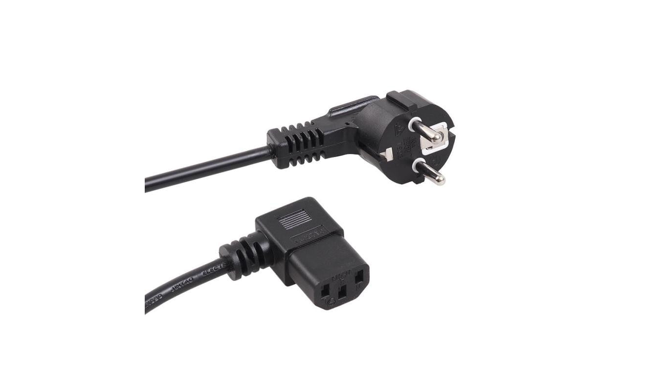 Kabel zasilający kątowy 3 pin 5M wtyk EU Maclean MCTV-804 MCTV-804