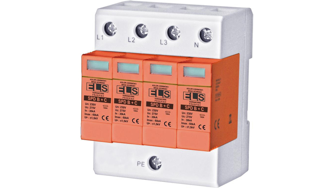 Ogranicznik przepięć ECO Typ T1+T2 5,0kA warystor T12 275/25 2+0 RC SPD30B+C 4P
