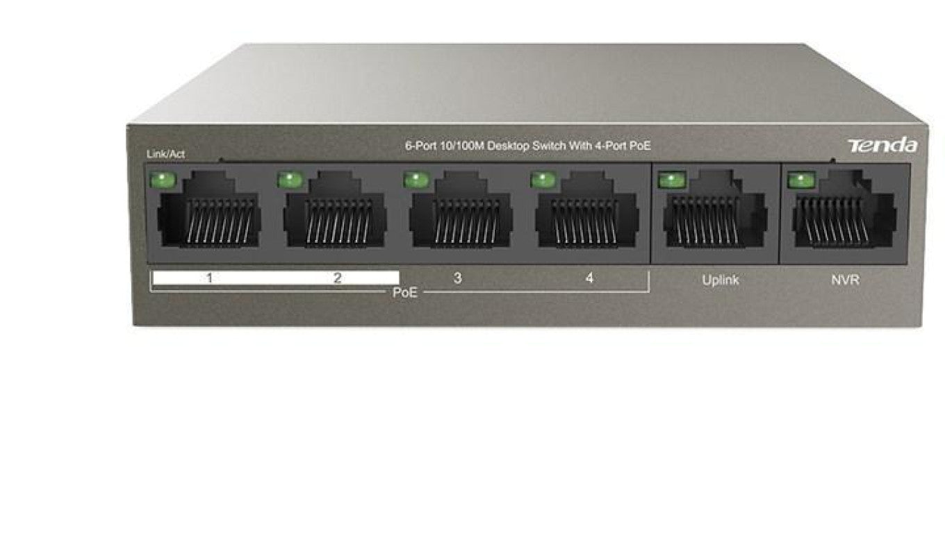 SWITCH POE TENDA TEF1106P-4-63W
