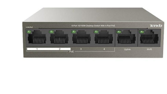SWITCH POE TENDA TEF1106P-4-63W