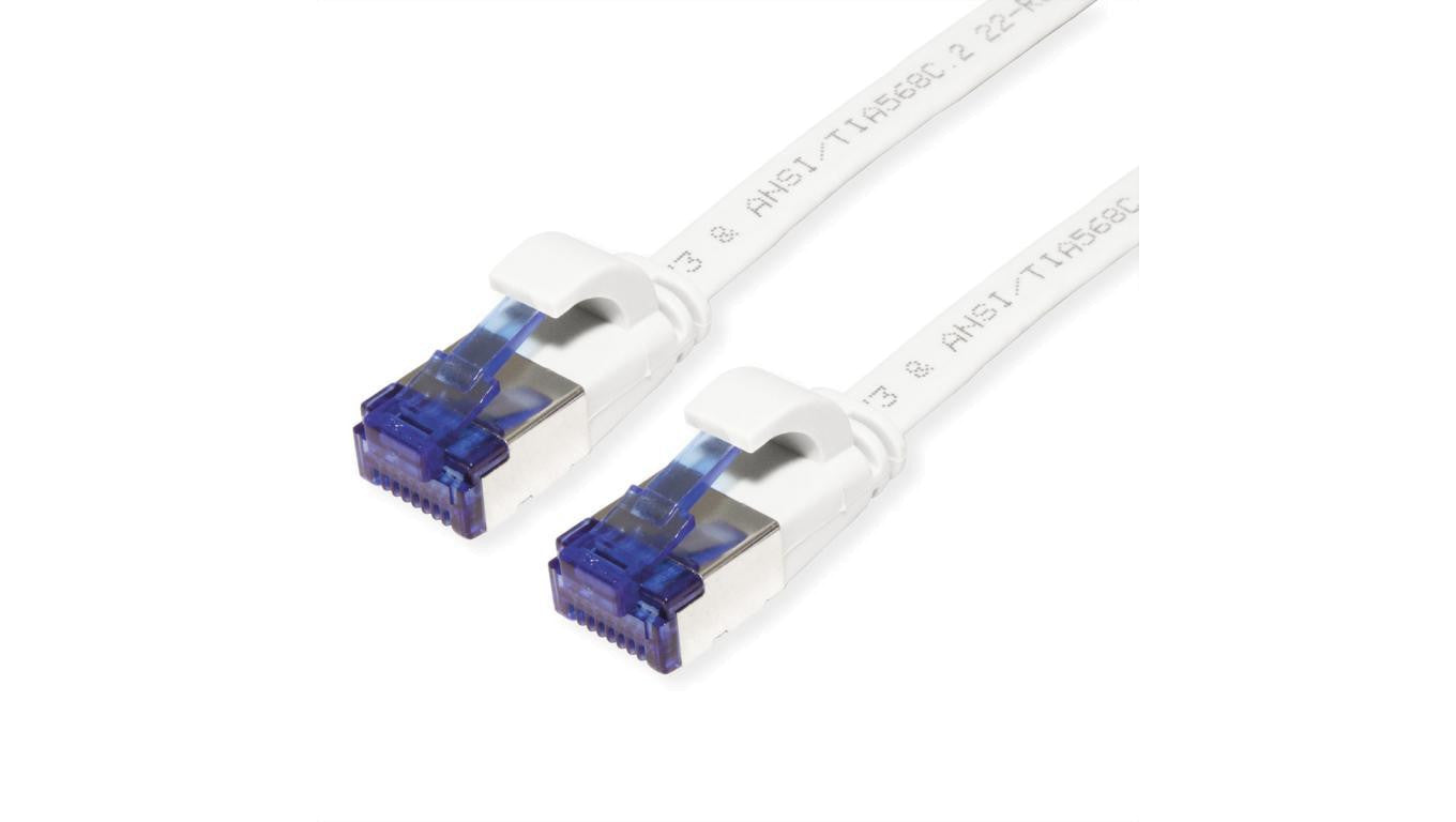 Patchkabel VALUE FTP, Cat.6A (Class EA), extra plat, wit, 0,5 m